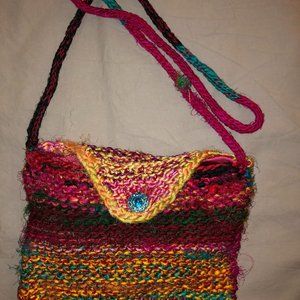 Handmade Yarn & Silk Purse